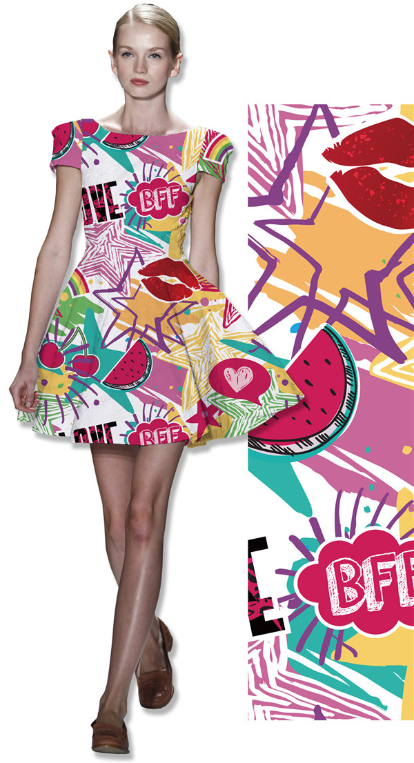 2018春夏女装图案/花型流行趋势 星空物语