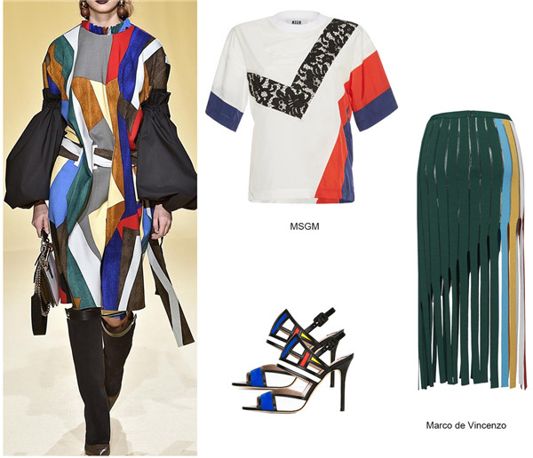 2017春夏女装流行搭配 几何美学