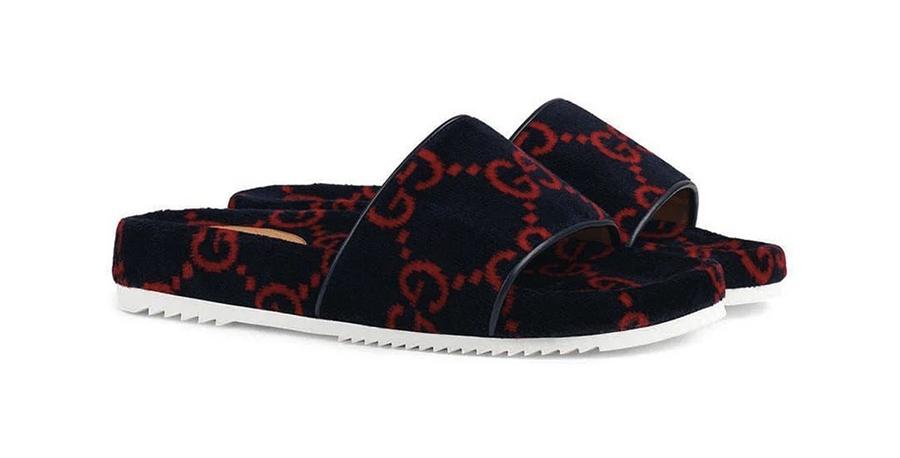 GUCCI Monogram 毛圈织物拖鞋1.jpg